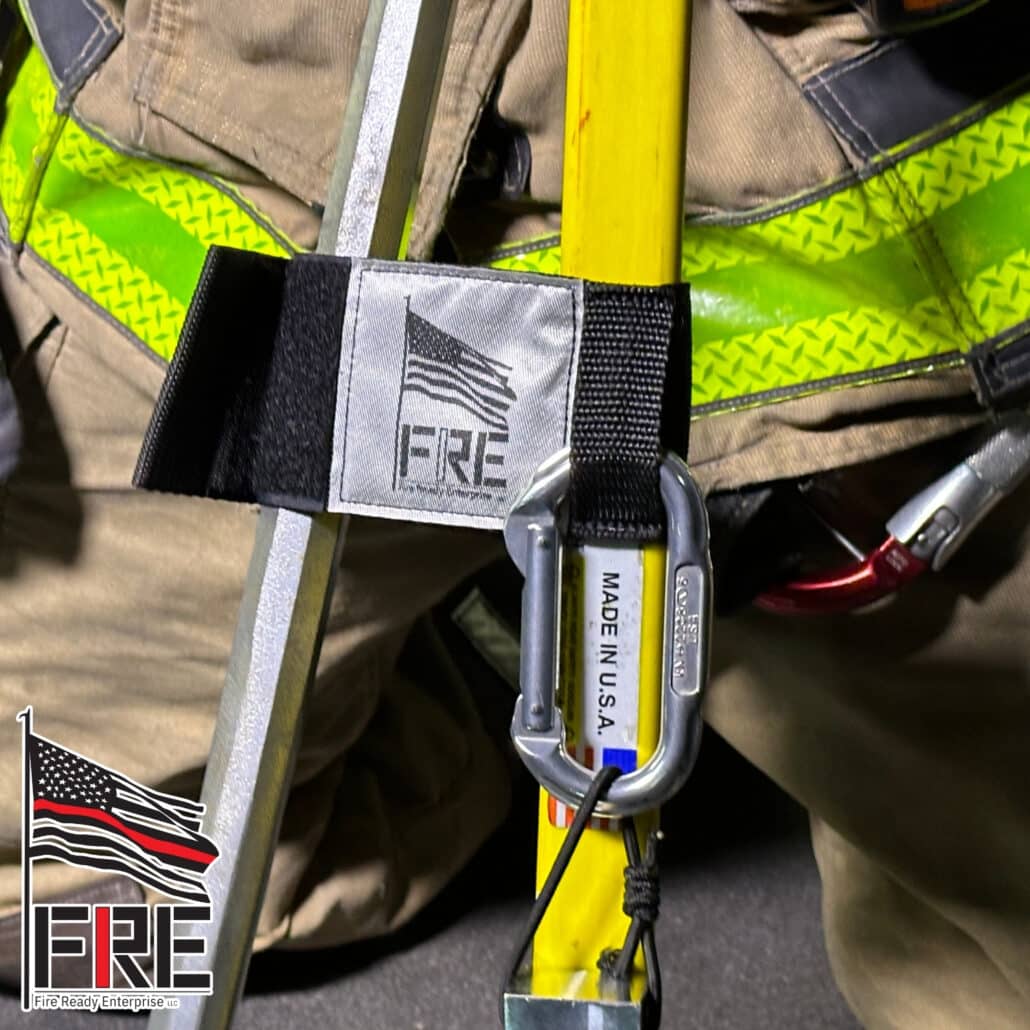 FRE Irons Marrying Strap with accessory loop for carabiner and wedge.