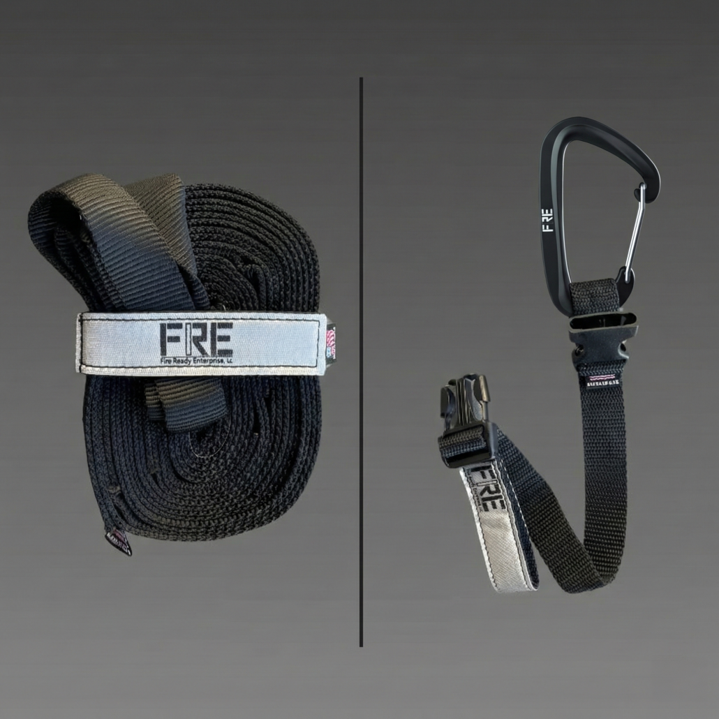 FRE Fire Rescue Webbing with FRE Carabiner Fire Glove Strap